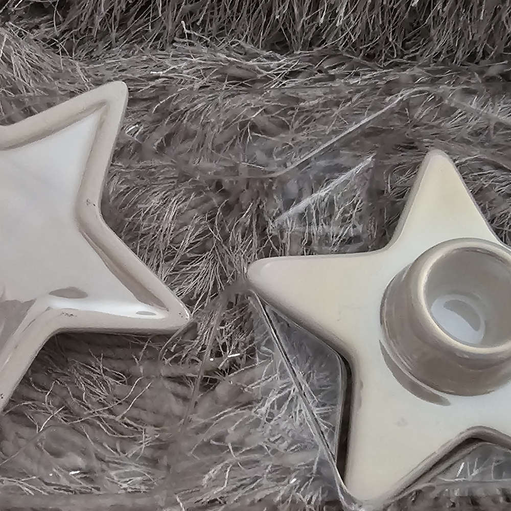 Star-Shaped Ceramic Candle Holders